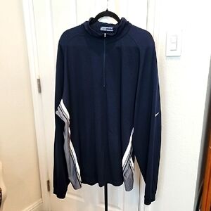 Nike Blue and Gray Zip Up Sweater with Athletic Design